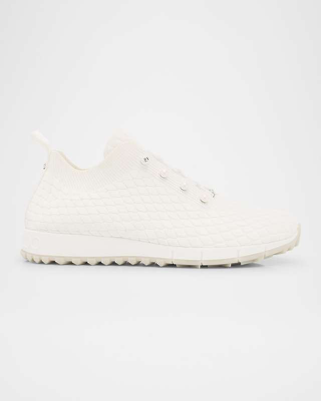 Veles Cotton Knit Pearly Stud Sneakers